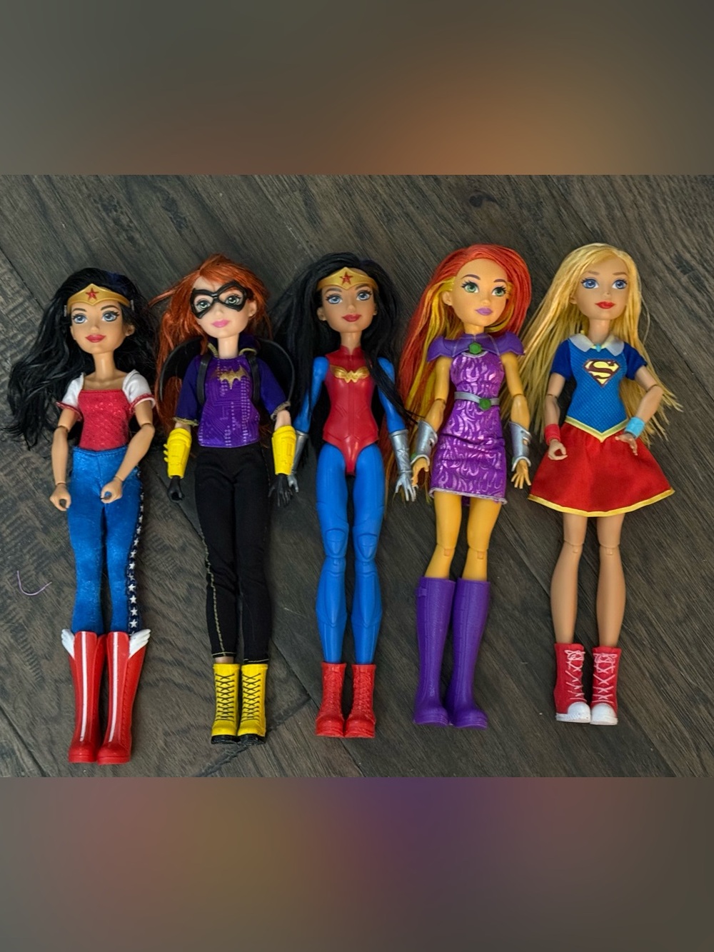 DC Super Hero Girls Doll Bundle of 5- Wonder Woman, Batgirl, Supergirl, Starfire